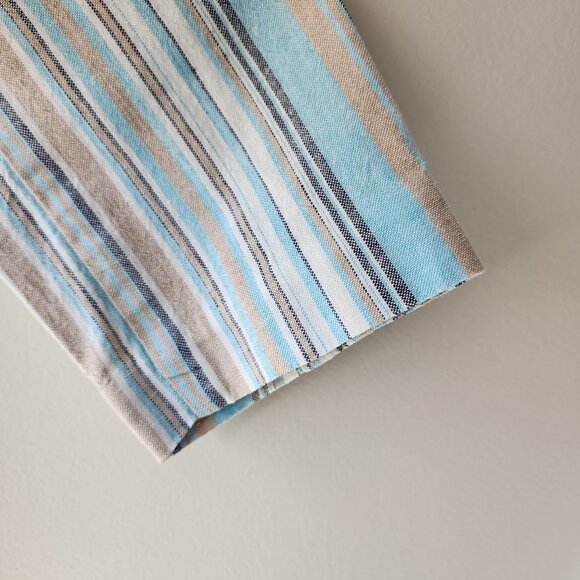 Laurie Felt Stripe Crop Blazer Women Size 2 Blue Multicolor Pockets Linen NEW - Picture 7 of 10